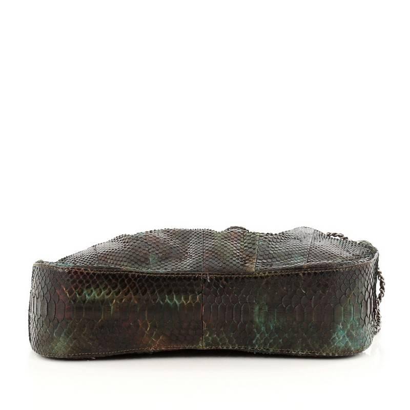 Women's or Men's Chanel CC Tassel Drawstring Shoulder Bag Python Medium