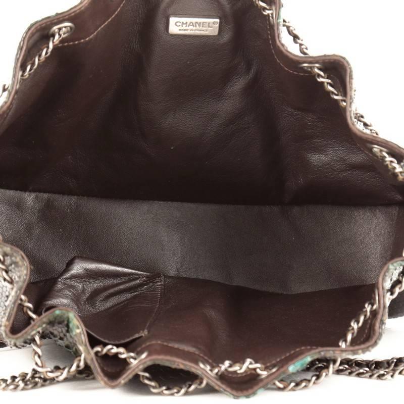 Chanel CC Tassel Drawstring Shoulder Bag Python Medium 1