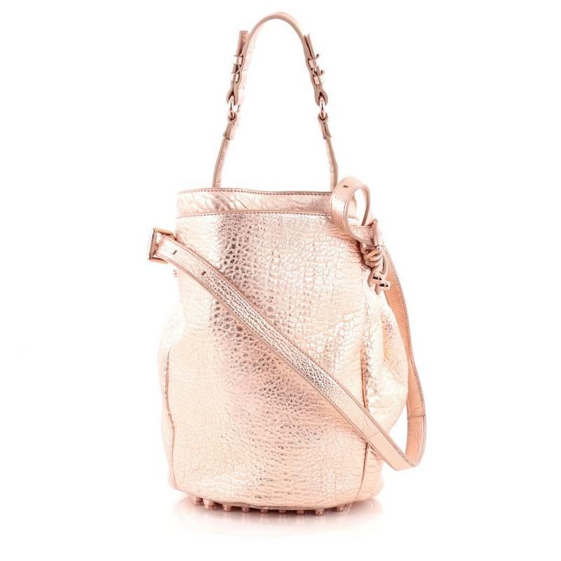 Alexander Wang Diego Bucket Bag Leather Large In Good Condition In NY, NY