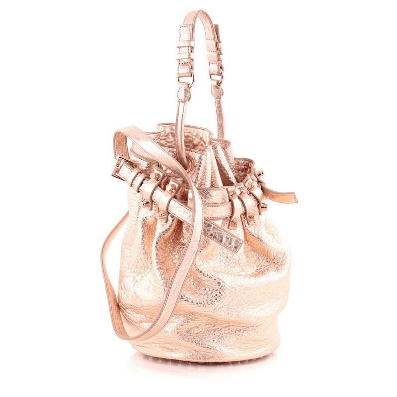 Beige Alexander Wang Diego Bucket Bag Leather Large