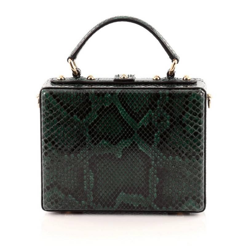 Women's or Men's Dolce & Gabbana Treasure Box Bag Embellished Raffia and Python Small