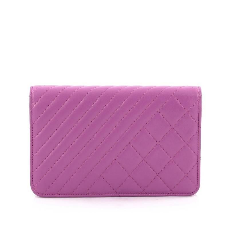 Women's or Men's Chanel Coco Boy Wallet on Chain Quilted Lambskin