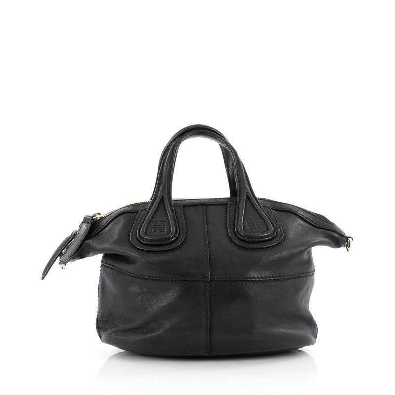 Black Givenchy Nightingale Crossbody Bag Leather Micro