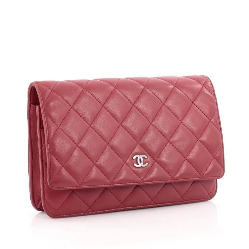 Chanel Wallet on Chain Quilted Lambskin In Good Condition In NY, NY