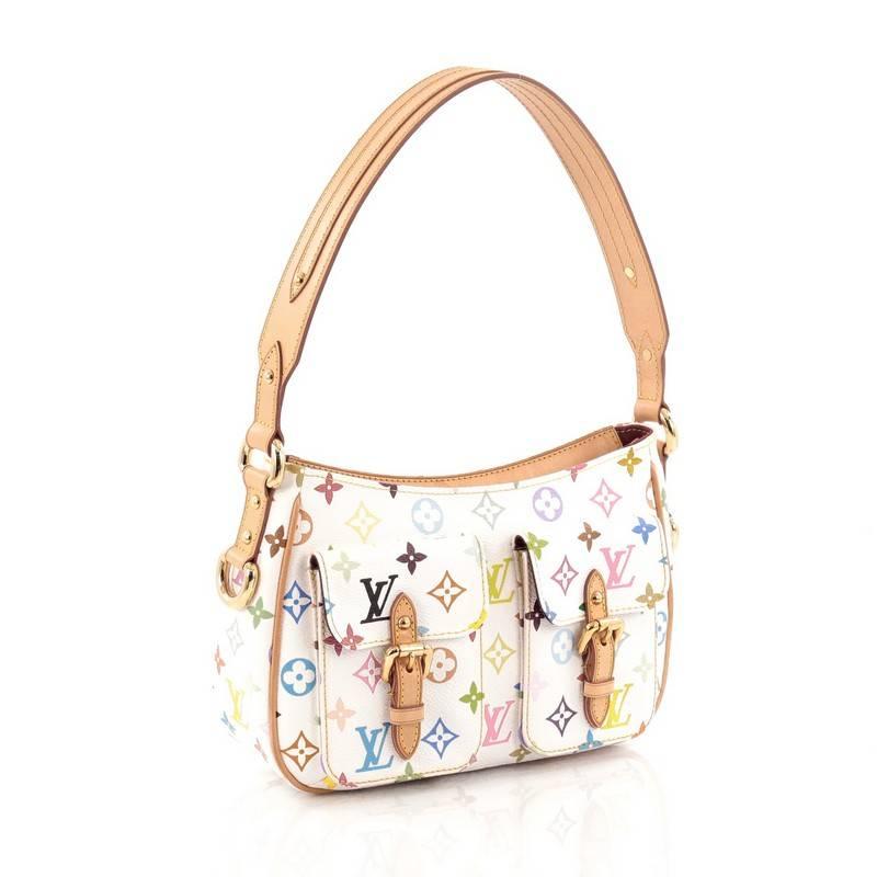 Beige Louis Vuitton Lodge Handbag Monogram Multicolor PM