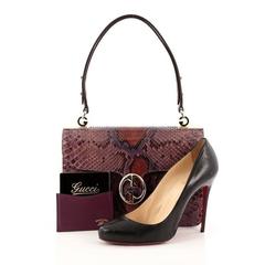 Gucci 1973 Flap Top Handle Bag Python Medium
