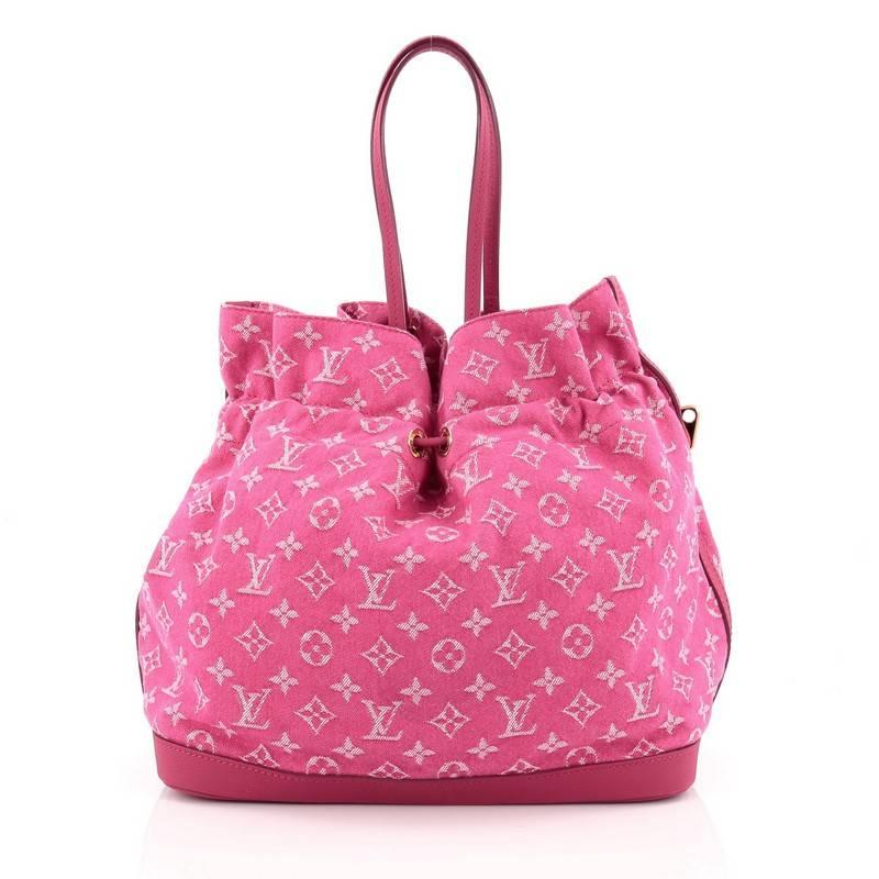 Louis Vuitton Noefull Handbag Denim MM In Good Condition In NY, NY