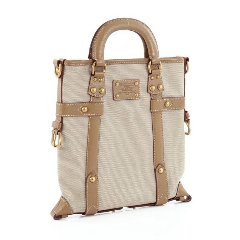 Handbags Louis Vuitton LV Trianon PM Beige Leather