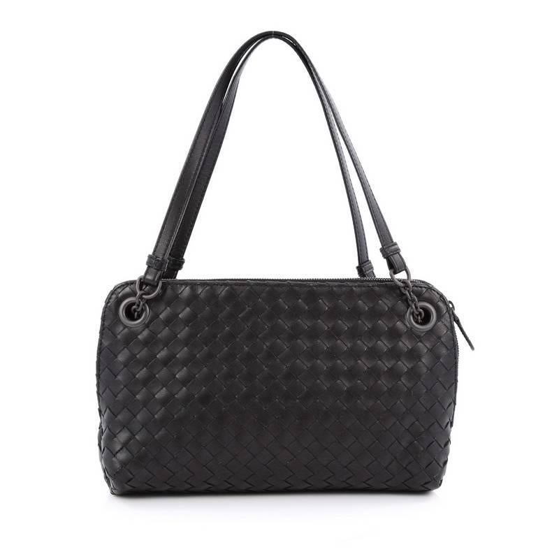 Bottega Veneta Compartment Chain Shoulder Bag Intrecciato Nappa Medium In Good Condition In NY, NY