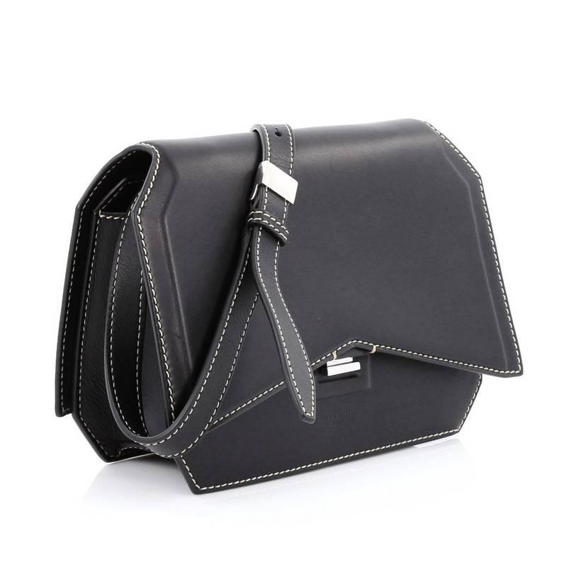 Black Givenchy Bow Cut Flap Bag Leather Medium
