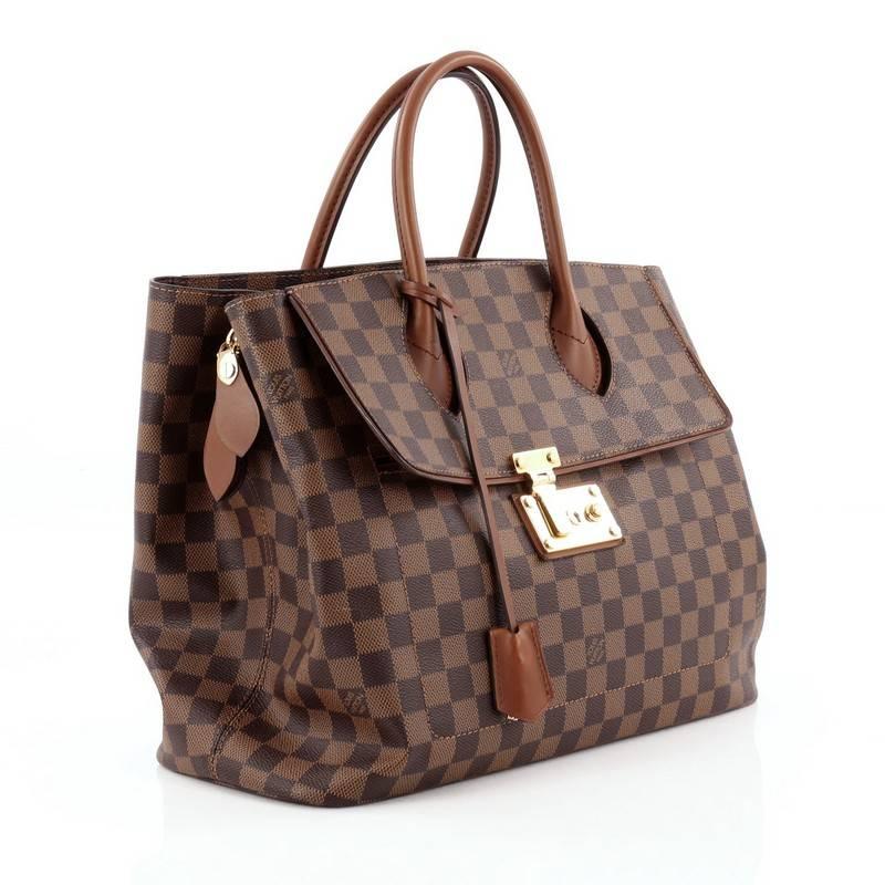 Black Louis Vuitton Ascot Handbag Damier