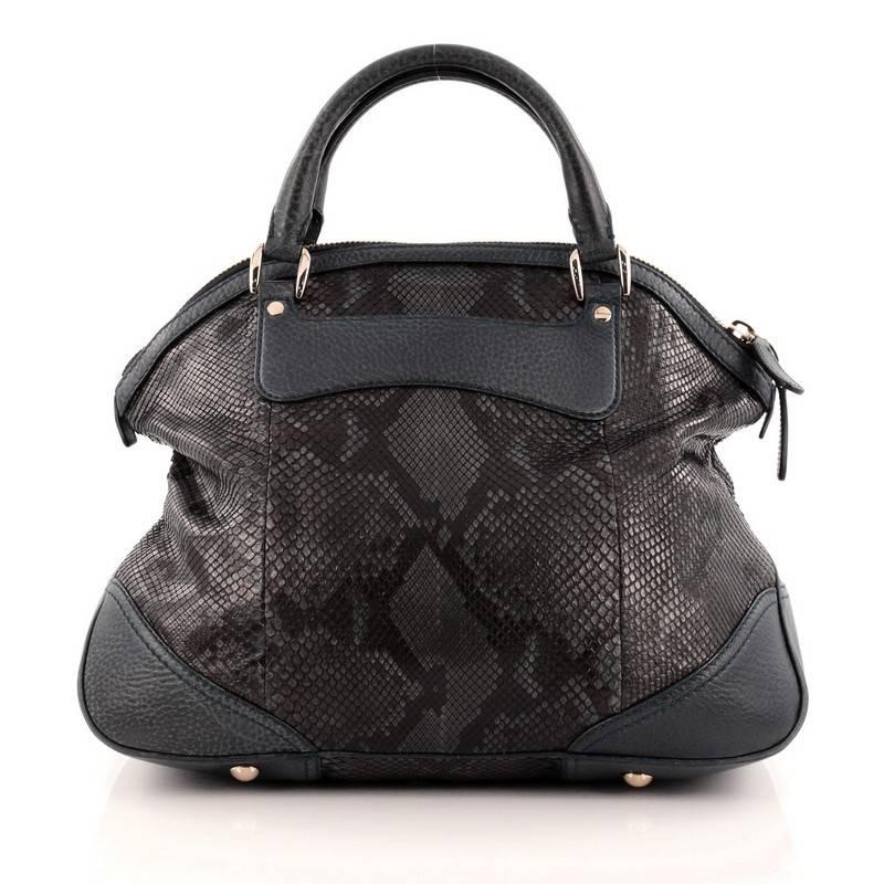 Gucci Catherine Top Handle Bag Python Large In Good Condition In NY, NY