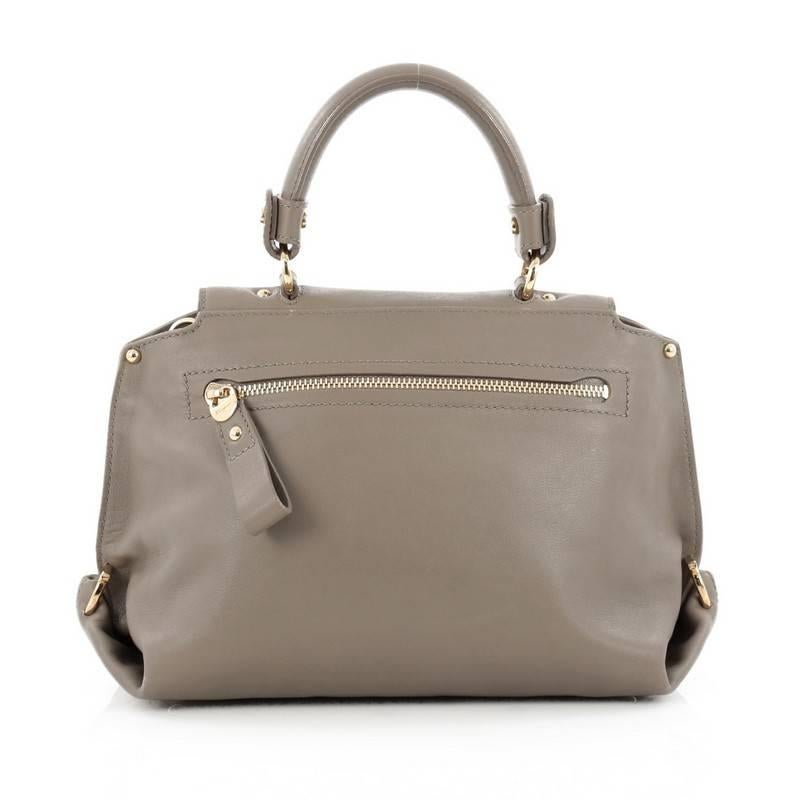 Salvatore Ferragamo Sofia Satchel Smooth Leather Small In Good Condition In NY, NY