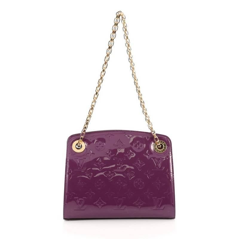Purple Louis Vuitton Virginia Handbag Monogram Vernis PM