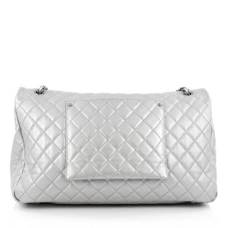 Chanel Airlines Cc Flap Bag Quilted Calfskin Xxl