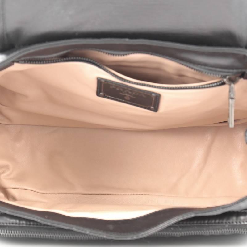 Prada Pushlock Chain Flap Shoulder Bag Nappa Antique Medium 1