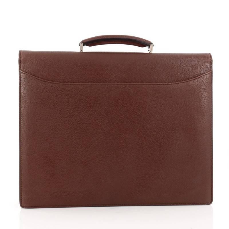 ferragamo leather briefcase