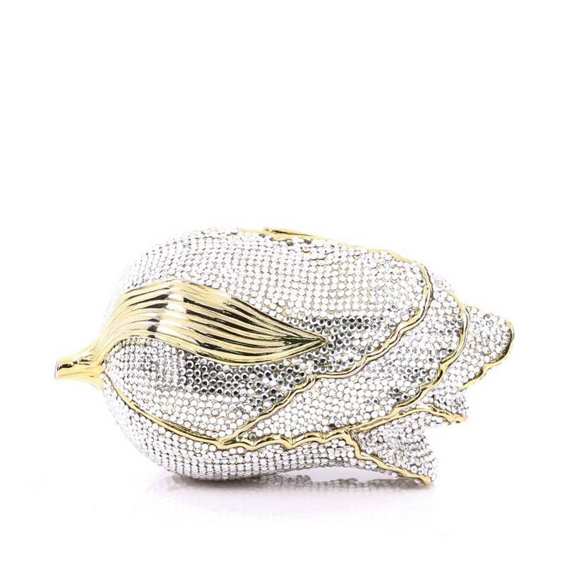 Women's Judith Leiber Rose Minaudiere Crystal Small