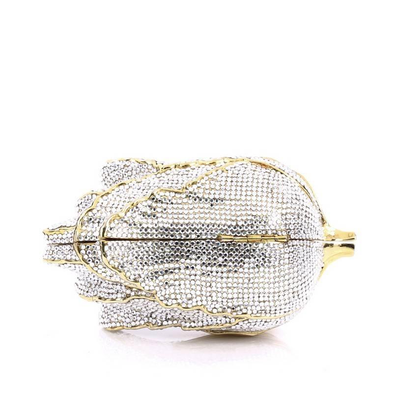 Judith Leiber Rose Minaudiere Crystal Small 1