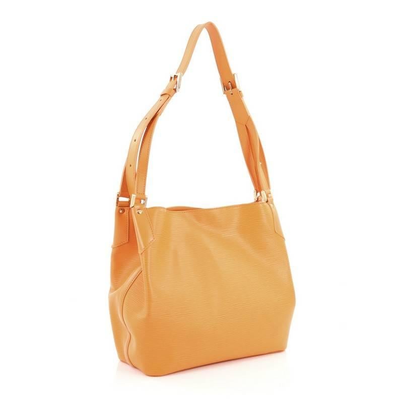 Orange Louis Vuitton Mandara Handbag Epi Leather MM