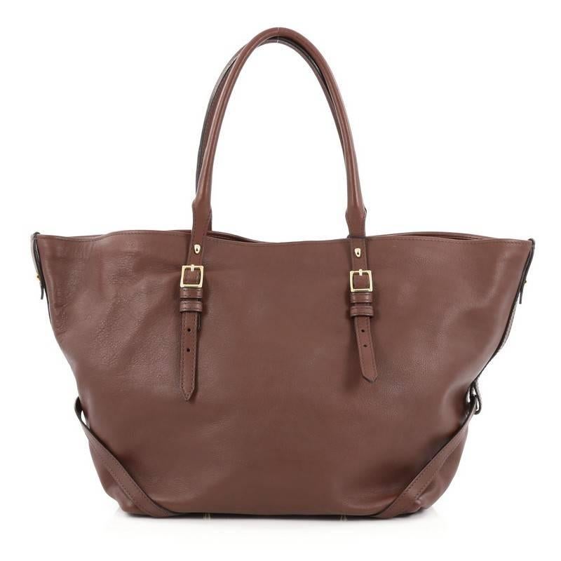 Burberry Bridle Salisbury Tote Leather Medium In Good Condition In NY, NY