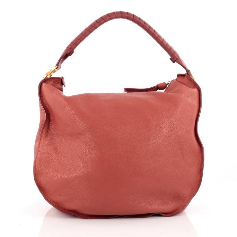 Chloe Marcie Hobo Leather Large In Good Condition In NY, NY