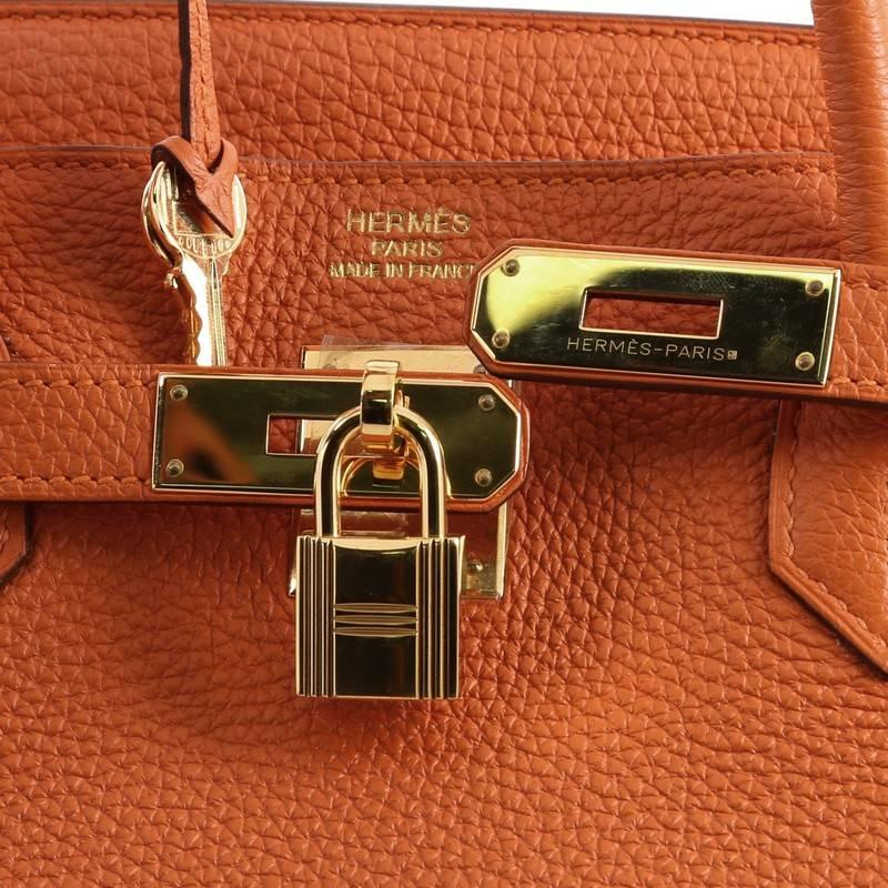 Hermes Birkin Handbag Orange Togo with Gold Hardware 40 3