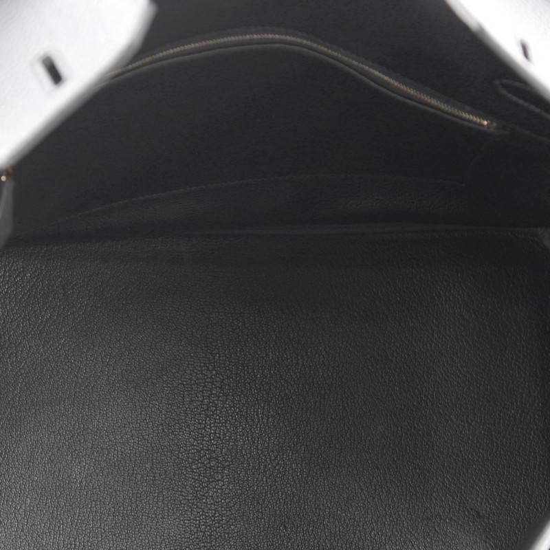 Hermes Birkin Handbag Black Clemence with Gold Hardware 35 2