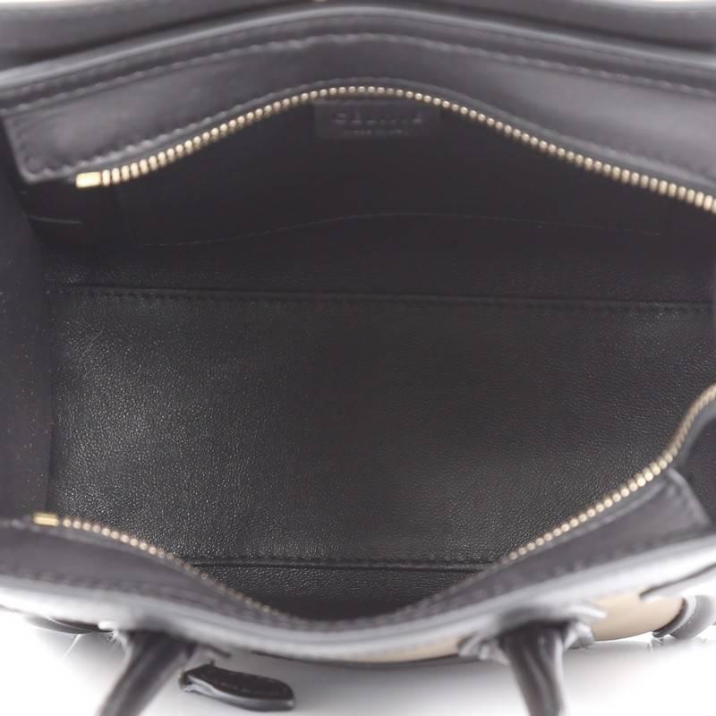 Celine Bicolor Luggage Handbag Smooth Leather Nano 1