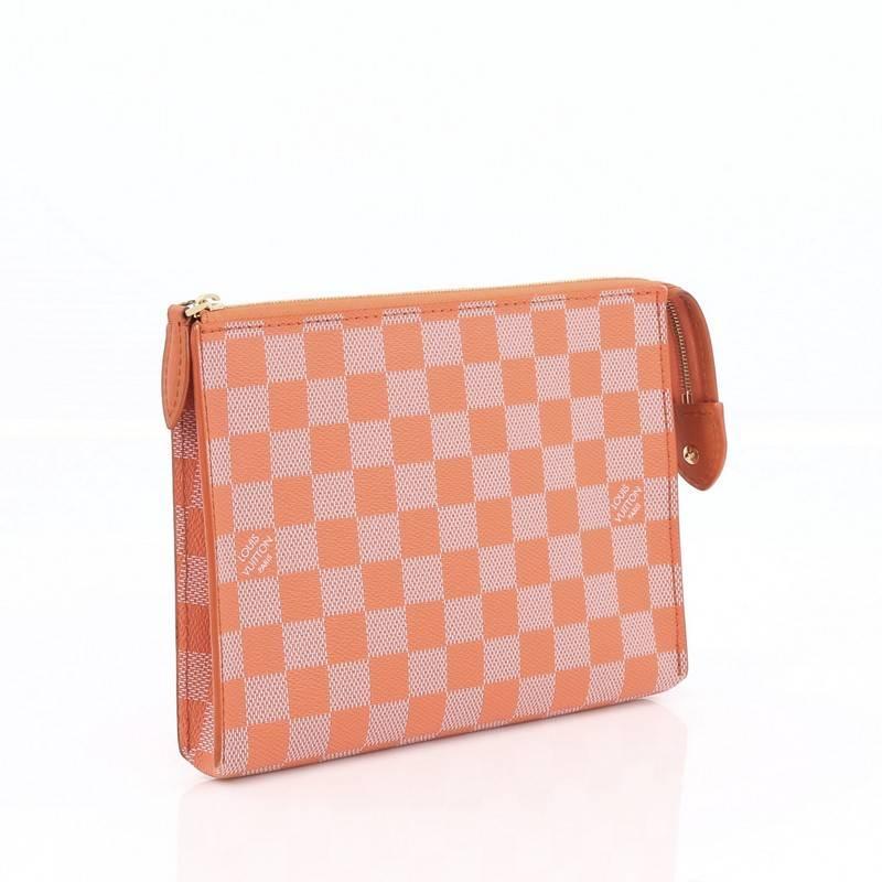 Pink Louis Vuitton Element Clutch Damier Couleurs