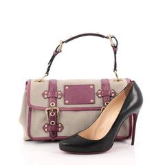 Louis Vuitton Sac Express Trianon Handbag Toile and Ostrich PM