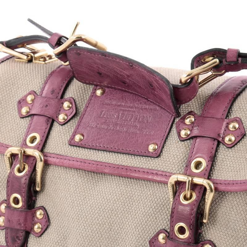 Louis Vuitton Sac Express Trianon Handbag Toile and Ostrich PM In Good Condition In NY, NY