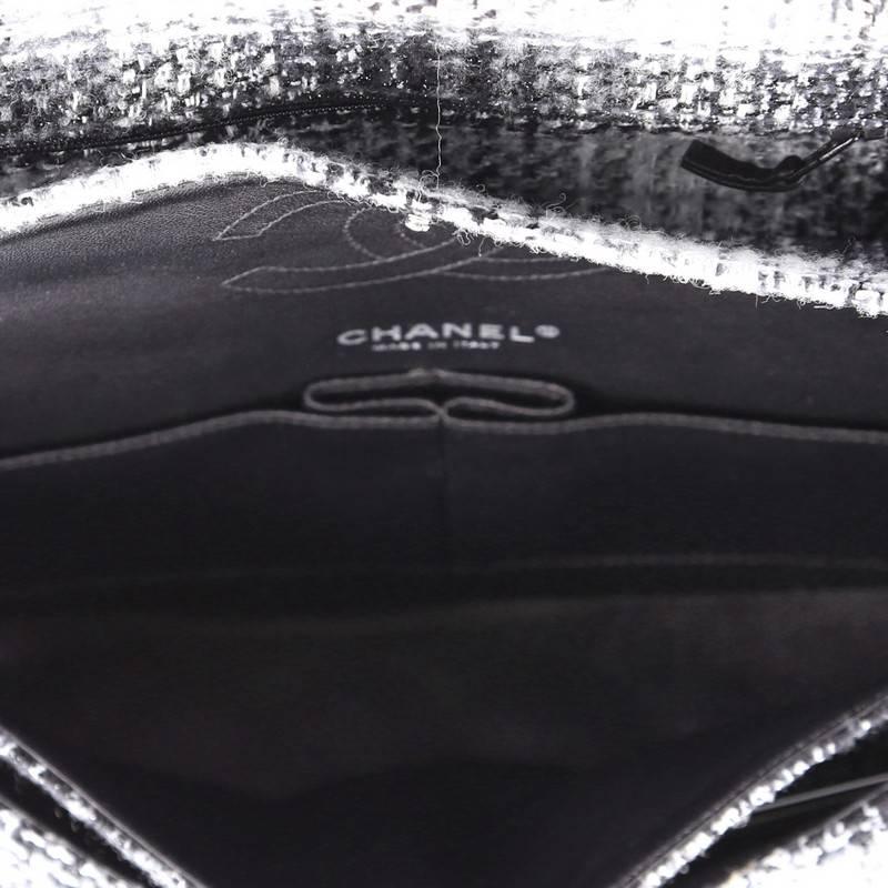 Chanel Classic Double Flap Bag Quilted Tweed Medium 1