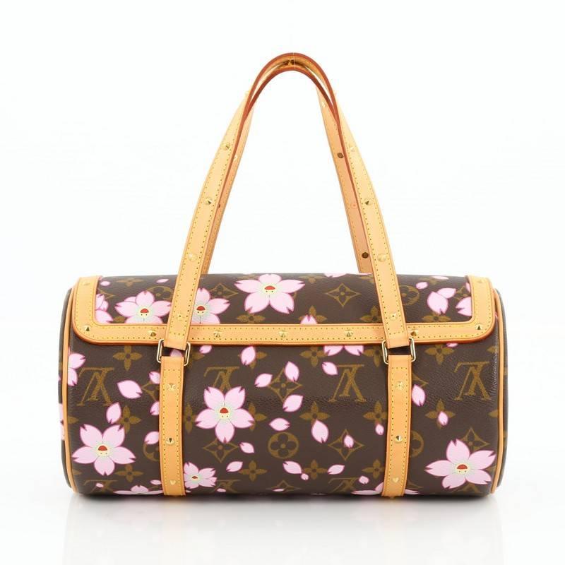 Louis Vuitton Papillon Handbag Limited Edition Cherry Blossom In Good Condition In NY, NY