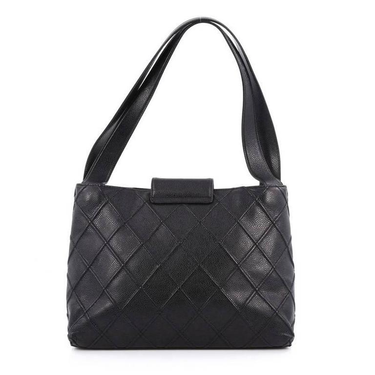 tas shoulder-bag Chanel Matelasse Black CC MIni Flap Bag #11