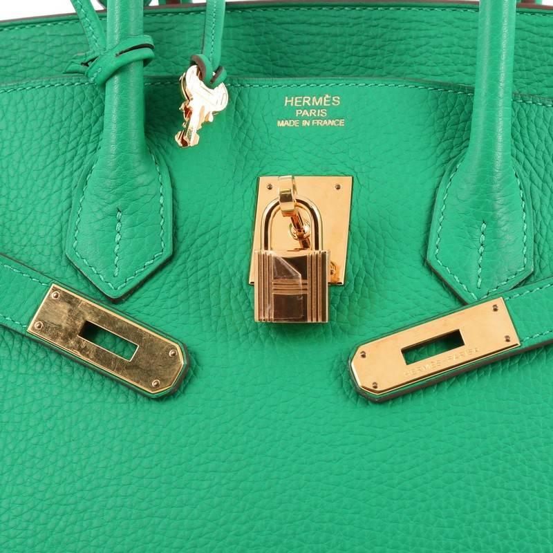 Hermes Birkin Handbag Menthe Green Clemence with Gold Hardware 35 2