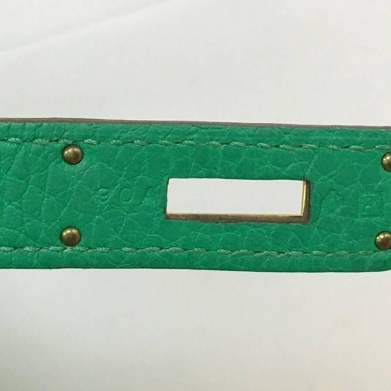 Hermes Birkin Handbag Menthe Green Clemence with Gold Hardware 35 3