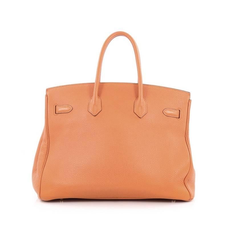 Women's or Men's Hermes Birkin Handbag Orange Togo with Gold Hardware 35
