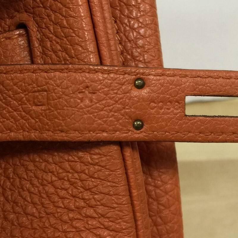 Hermes Birkin Handbag Orange Togo with Gold Hardware 35 4