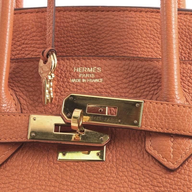 Hermes Birkin Handbag Orange Togo with Gold Hardware 35 2