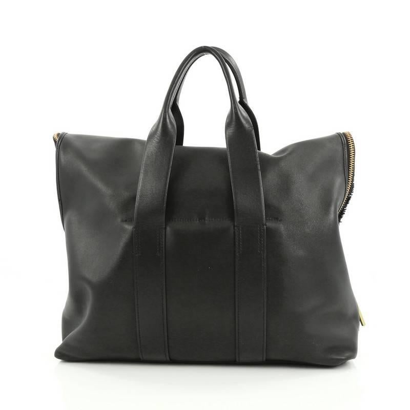 3.1 Phillip Lim 31 Hour Fold-Over Tote Shearling and Leather In Good Condition In NY, NY