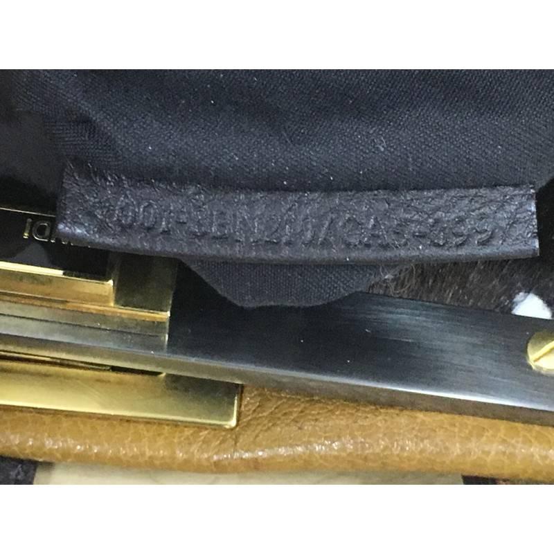 Fendi Peekaboo Handbag Leather with Calf Hair Interior Large 2