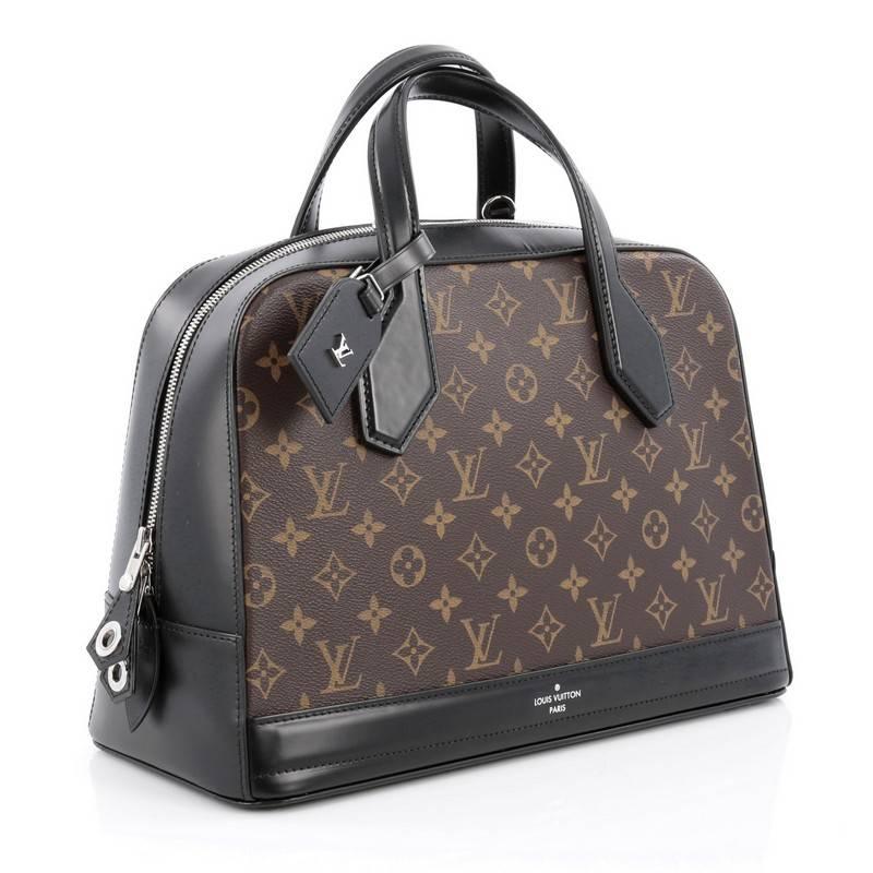 Black Louis Vuitton Dora Handbag Monogram Canvas and Calf Leather MM