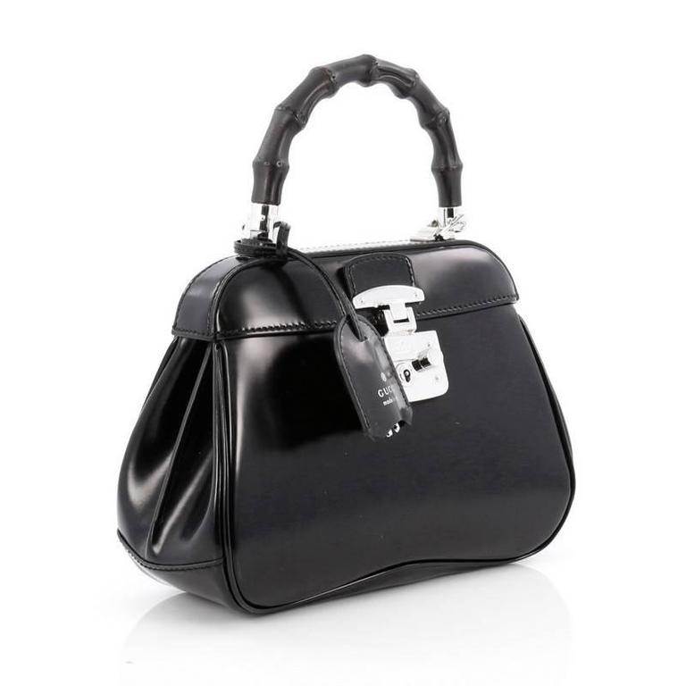 Gucci Lady Lock Bamboo Top Handle Bag Leather Mini at 1stDibs | gucci ...