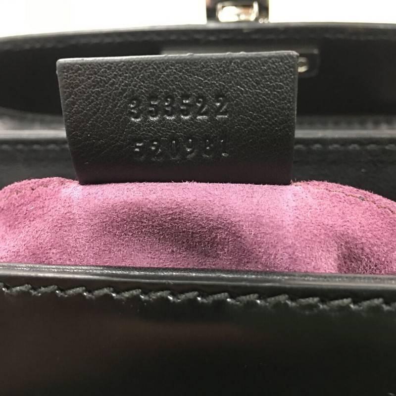 Gucci Lady Lock Bamboo Top Handle Bag Leather Mini In Good Condition In NY, NY