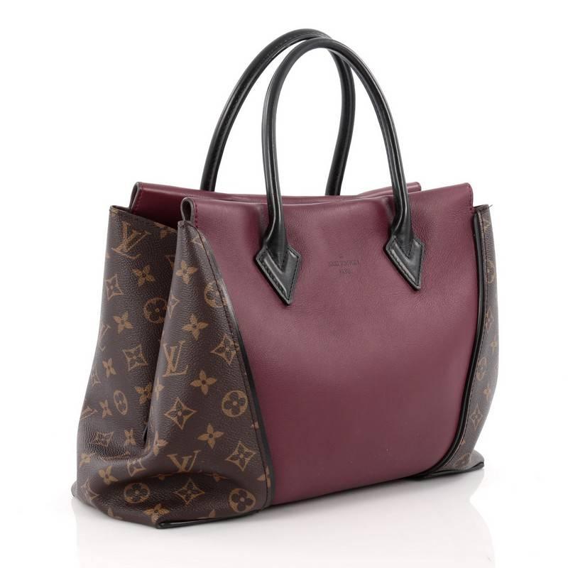 Black Louis Vuitton W Tote Monogram Canvas and Leather PM