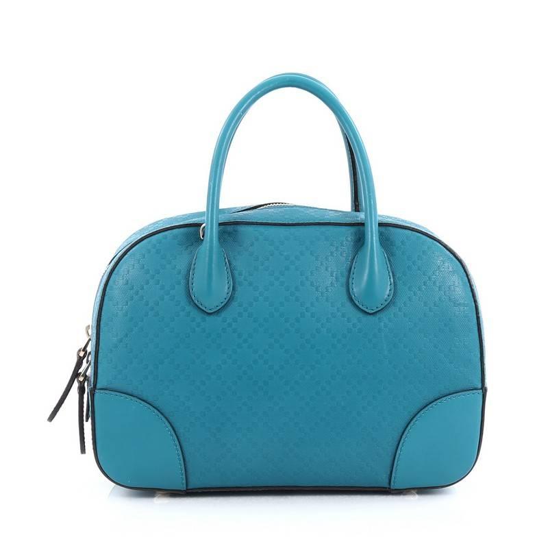 Gucci Bright Convertible Top Handle Bag Diamante Leather Small In Good Condition In NY, NY