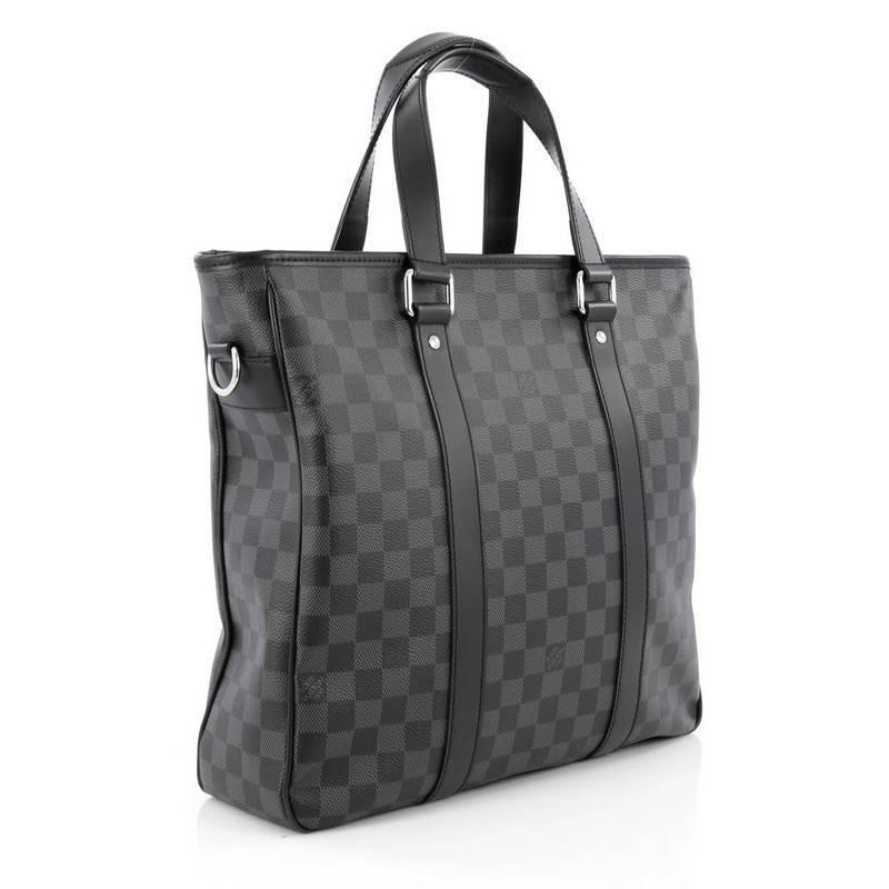 Black Louis Vuitton Tadao Handbag Damier Graphite PM