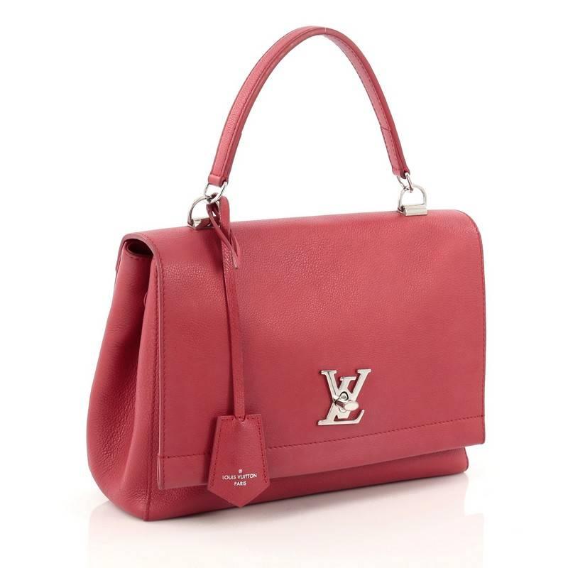Pink Louis Vuitton Lockme II Bag Leather