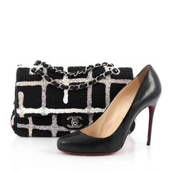 Chanel Classic Double Flap Bag Painted Tweed Medium